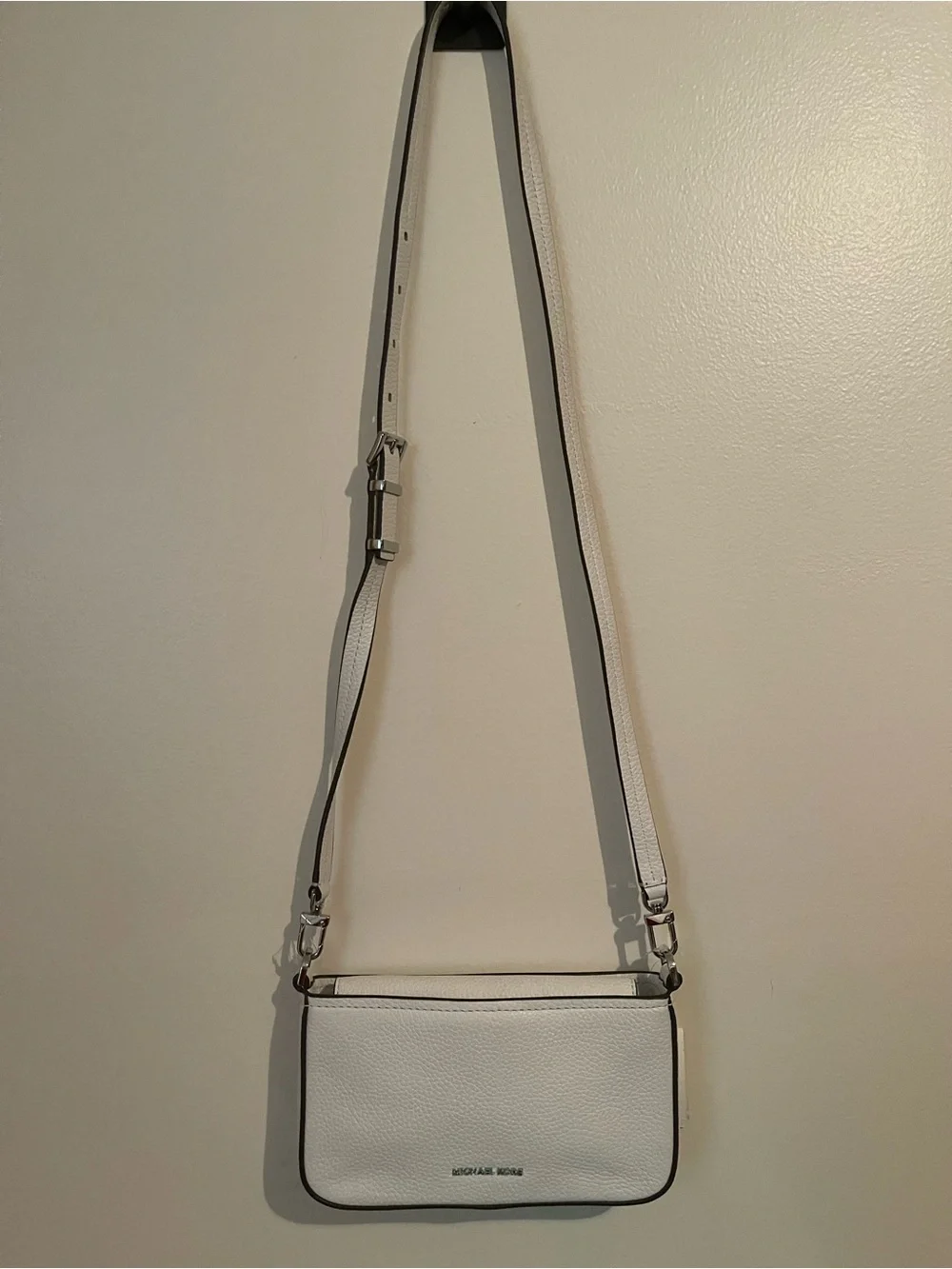 Michael Kors Bryant Small Crossbody Pouchette, Optic White